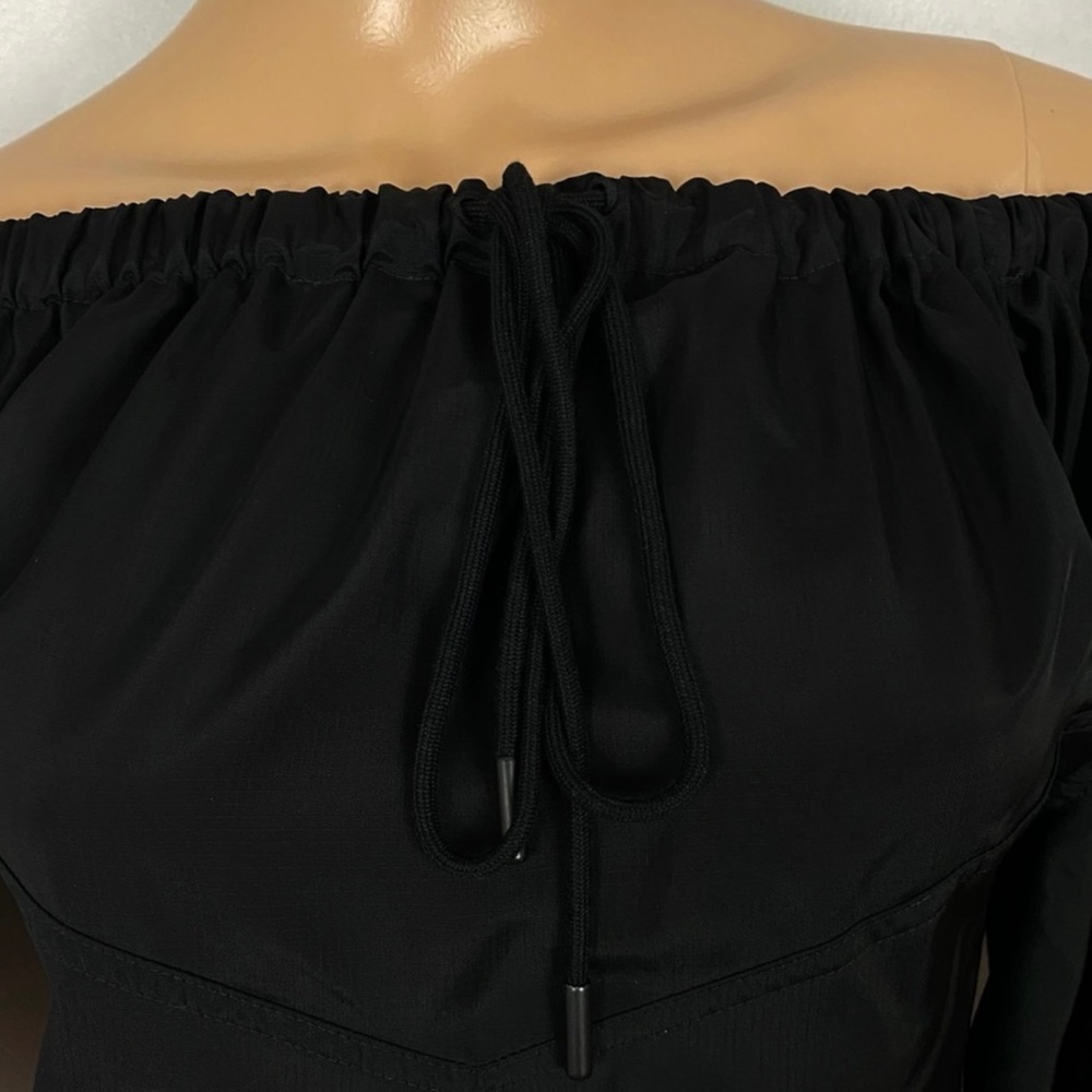 NEW RTA REVOLVE BLACK OFF-THE-SHOULDER TOP - Picture 3 of 9